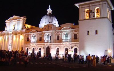 Cathedrale, tour de l'horolodge, Popayan